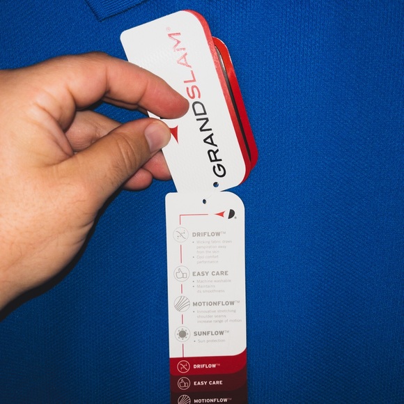 NWT Mens Sz L Blue Polo by GrandSlam - Picture 4 of 5